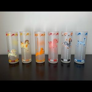 Vintage Libby Carousel Glasses